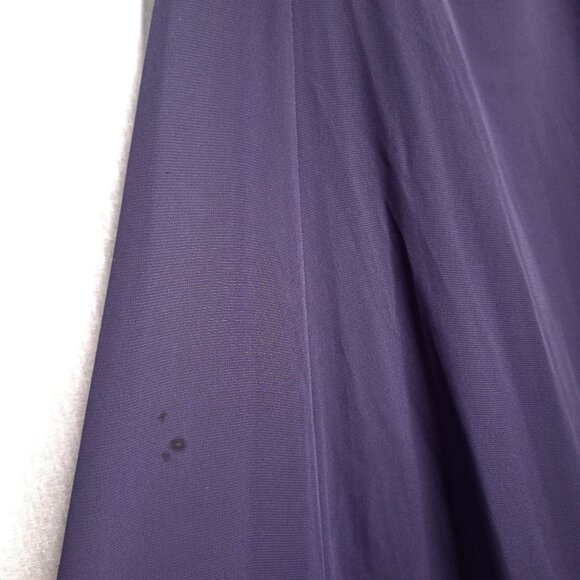 💙 David's Bridal Plum Chiffon Strapless Maxi Dress Size 12 Formal, bridesmaid, - Picture 7 of 8